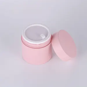 Günstiger Preis Hochwertige benutzer definierte rosa leere kosmetische Verpackung Lotion Flasche Toner Flasche Creme Glas Hautpflege Verpackungs set