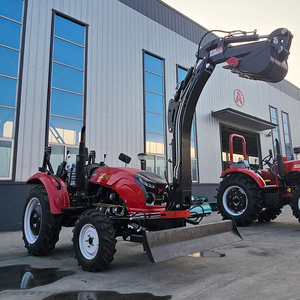 Tractor Agrícola de 40hp, 50hp, 60hp, 70hp <span class=keywords><strong>con</strong></span> Cortadora de Césped, Desbrozadora, <span class=keywords><strong>Remolque</strong></span> y Pala Excavadora 4x4 para Uso Agrícola - Product Image 1