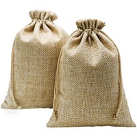 Sac en toile de jute à cordon de serrage, faible MOQ, pour décoration intérieure, anti-poussière, emballage lavable, pochette cadeau, sac à chaussures, sac à artisanat, sac à café
