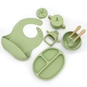 Tùy chỉnh in ấn bé ăn cai sữa BIB với Crumb Catcher cá nhân Silicone yếm bán buôn