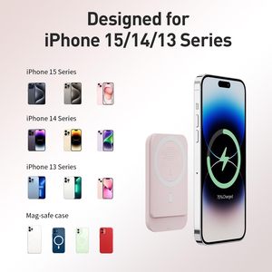 Articles en vrac bon marché Design ergonomique mince Banque de puissance magnétique sans fil Chargeur portable magnétique 5000mAh avec un grand sens de préhension - Product Image 6