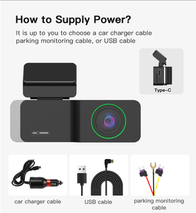 1.5 IPS ống kính kép xe Bảng điều khiển Dash máy ảnh hộp đen phía trước và phía sau 4K + 1080P phổ ghi xe với video Dash Cam - Product Image 2