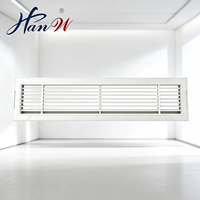 Grille de ventilation fixe contemporaine en alliage d'aluminium HANWEILIYUAN pour plafond, échappement/retour d'air, pour hôtels et bureaux