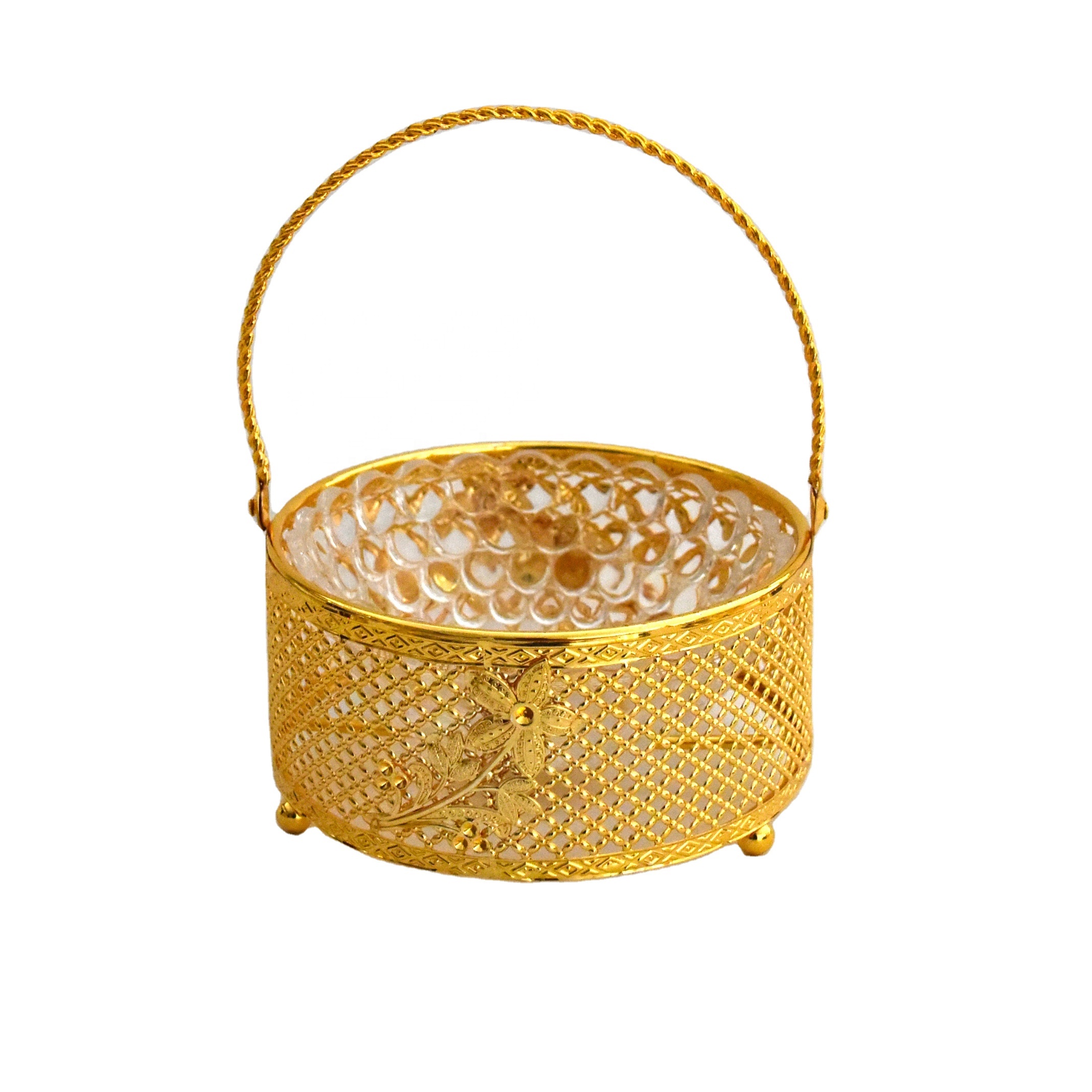 Золотой металлический сахарный соляный горшок с ручкой специального дизайна для ресторана