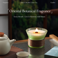 Bougie d'aromathérapie élégante Nénuphar, cadeau décoratif d'ambiance intérieure, petit ornement