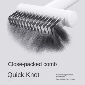 Juicepet-Peine <span class=keywords><strong>de</strong></span> plástico suave para mascotas, cepillo para perros y gatos, peine <span class=keywords><strong>de</strong></span> pelo con cuchillo para anudar para Pelo Largo - Product Image 2