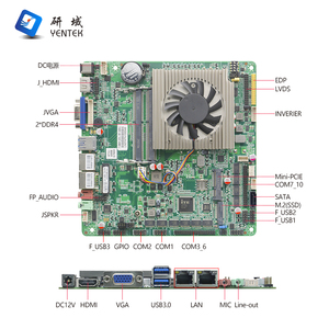 Nova Placa-Mãe Mini-ITX de Baixo Consumo com 2 LAN, 6 COM, DDR4, SATA, Intel <span class=keywords><strong>I5</strong></span> 6300U 2.4GHz Dual-Core, Compatível com Win 10/Linux, Módulo WIFI/4G - Product Image 2