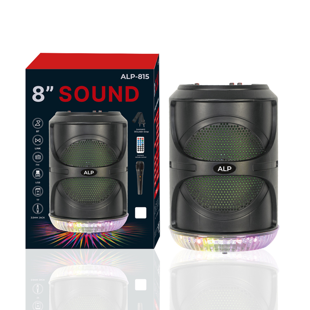Wireless Portable Speaker 8 Inch High Quality Professional Audio with Memory Card Support for Party and Home Use