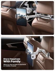 Support <span class=keywords><strong>de</strong></span> tablette automobile Lamicall CH06 en plastique durable, support <span class=keywords><strong>de</strong></span> tête <span class=keywords><strong>de</strong></span> siège rotatif à 360 degrés, support mobile flexible et réglable, siège arrière, vidéo - Product Image 3