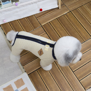 Factory Direct Outono-Inverno <span class=keywords><strong>Pet</strong></span> Vestuário para cães e filhotes de quatro patas Teddy Bear Cães com etiquetas de couro Blusas - Product Image 3