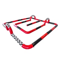 Jeux gonflables Chine commerce commercial location jeu d'équipe pvc F1 course rapide et amusante piste gonflable pour enfants et adultes