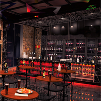 Servicio de Diseño de Interiores para Bares Comerciales, Diseño Personalizado, Decoración, Combinación de Materiales, Equipamiento Completo para Discotecas