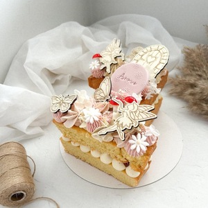 Decorazioni per Torte <span class=keywords><strong>in</strong></span> Stile Ins con Fate e Farfalle <span class=keywords><strong>in</strong></span> Legno per Feste di Compleanno per Bambini e Decorazioni per Tavoli da Dessert - Product Image 1