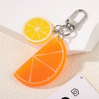 UV-geprinte acryl fruit sleutelhanger watermeloen appel citroenschijfjes flesopener leuke tas hangdecoratie sieraden feest cadeau