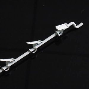 12 Station Hanging Merchandise Strips With <b>Hooks</b> Metal Display <b>Clip</b> Strips for Retail Display With Label Header - Product Image 6