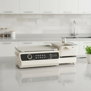 Barbecue pliant design populaire, tendance 2026, multifonctionnel, avec plaque de cuisson électrique et marmite à fondue, pour usage domestique - Product Image 1