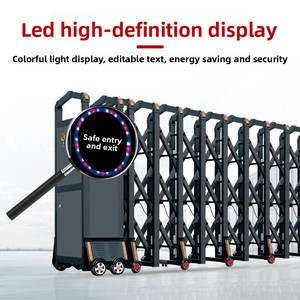 Puerta Retráctil Bai Shun BS-S de Acero Inoxidable para Obras de Construcción, Unidades Escolares, con Control Remoto Automático y Placa de Matrícula - Product Image 4