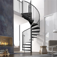 Escalier en colimaçon moderne et élégant pour grenier extérieur en fer forgé, escalier en acier galvanisé, escalier en acier inoxydable