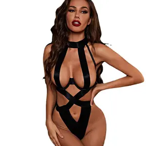 Sexy Lingerie Strap Lace Nightdress Trade Women'S Clothing Quality Manufacturers Body Sculpting One-Piece Black Sexy Lingerie