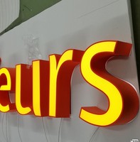 Letras de Canal Metálicas con Caja de Luz 3D, Letras LED para Publicidad Exterior