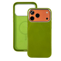 Étui de protection en cuir magnétique anti-chute à motif uni pour iPhone 17 Pro Max/15 Pro/16