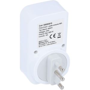 Enchufe Inteligente Wi-Fi Hom-io, Enchufe Europeo de 16 A y 3680 W, Control Remoto, Sistema Universal Tuya - Product Image 3