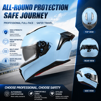 Casque de moto intégral certifié MY ABS ECE 22.06, visière transparente mate, coque rouge, doublure intérieure noire, anti-impact