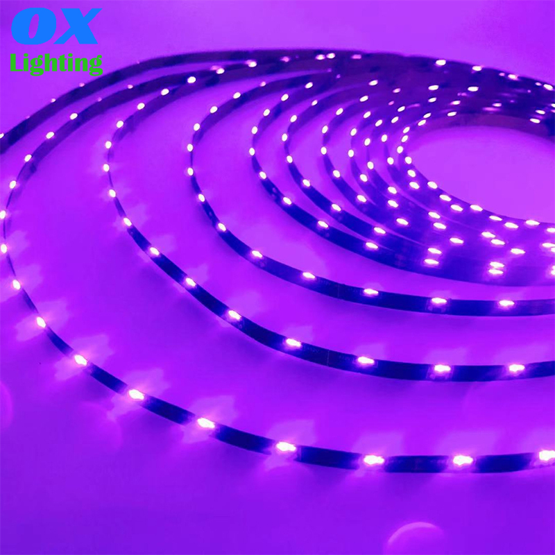 12v Ultra Narrow UV LED Tape Black White 020 60leds 120leds 395nm 5mm Side Emitting Led Strip Light