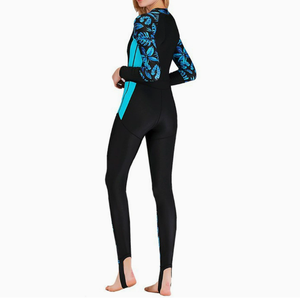 Women's Rash Guard Bathing Suit One Piece <strong>Swimsuits</strong> Floral Tropical Color-blocking Sun Protection UPF50+Surfing Canoeing Beach - Product Image 5