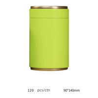 Boîte de rangement ronde en fer blanc 90*H140mm, multicolore, hermétique, pour thé en vrac, matcha, café en poudre
