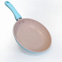 Poêle à oeufs à gâteau antiadhésive personnalisée bon marché chinoise pour le petit déjeuner poêle à frire en aluminium antiadhésive en marbre poêle à gâteau