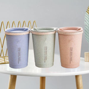 <span class=keywords><strong>Tazze</strong></span> di paglia di grano riutilizzabili portatili su ordinazione ecologiche della tazza di caffè - Product Image 3