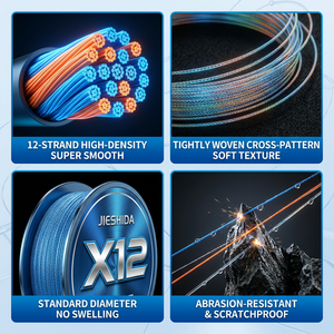 JIESHIDA X8 X9 X12 PE Lenza da Pesca Intrecciata 300M/500M/1000M Alta Resistenza Super Forte Anti-abrasione per Lago <span class=keywords><strong>e</strong></span> Fiume Spedizione Gratuita - Product Image 3