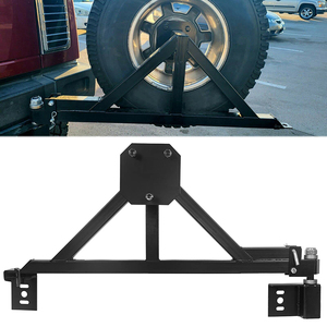 Support de roue pliable et rétractable JH-Mech compatible avec la plupart des tailles de pneus, support de roue multifonctionnel en acier au carbone monté sur attelage - Product Image 1