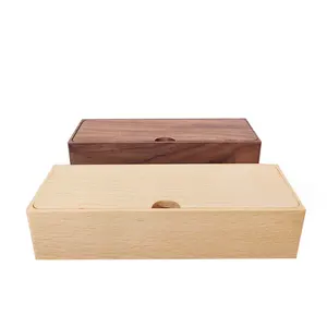 新款礼品木制包装盒，带盖玻璃饰品天然