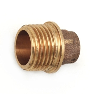 Raccordi Diritti in Bronzo M 1/2 X 12mm per Tubi in Rame e Accessori da Saldare - Product Image 1