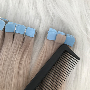 Vendita calda Mini nastro vero <span class=keywords><strong>capelli</strong></span> umani extension doppio disegnato vergine Remy piccolo nastro con diversi colori stile d'onda - Product Image 3