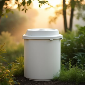 Coperchio per Cestino Rotondo Crono Bianco 85 L Lana - Product Image 3