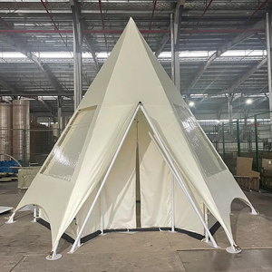 Tienda Tipi de lona de algodón Oxford impermeable con forma de Nido de Pájaro, estructura de Camping al aire libre de un dormitorio para familias y hoteles - Product Image 2