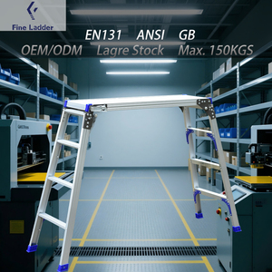 Plate-forme de travail pliante en aluminium échelle portable de <span class=keywords><strong>lavage</strong></span> de voiture en une étape - Product Image 1