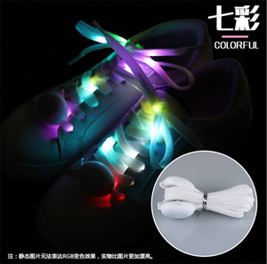 HA CONDOTTO LA Luce FINO <span class=keywords><strong>Lacci</strong></span> <span class=keywords><strong>Lacci</strong></span> Delle <span class=keywords><strong>Scarpe</strong></span> 3 Modalità di 7 Colori Sport All'aria Aperta LED <span class=keywords><strong>Lacci</strong></span> Delle <span class=keywords><strong>Scarpe</strong></span> Multicolor - Product Image 3