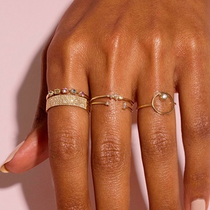 Milskye 2023 Nieuw Ontwerp Dames Stapelbare Vinger Diamant Cluster Zilveren <span class=keywords><strong>Ring</strong></span> - Product Image 2