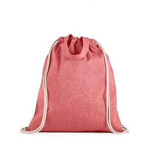 Custom logo Personalized Soft Fabric Calico Canvas Cotton <b>Drawstring</b> Bag with Double String - Product Image 3