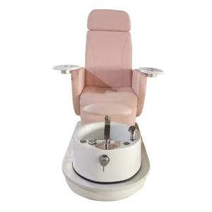 Sillón de Pedicura con Hidromasaje y Bomba de Descarga para Salón de Belleza D Beauty, Color Rosa - Product Image 3