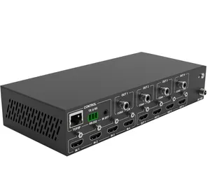 HDMI-Matrix-Switcher 4 × 4 IP WEB GUI-Steuerung offene API 4K @ 60hz 4:4:4 HDMI 2.0b Version