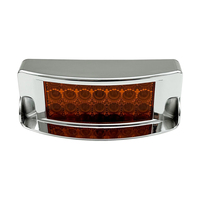 12V 24V 3 fils populaire Rectangulaire Chrome Remorque Marqueur LED Lampe Ambre Lumières