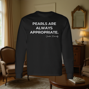 Les perles sont toujours appropriées pour un t-shirt à manches longues Jackie Kennedy - Product Image 3