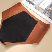 Ropa Interior Menstrual a Prueba de Fugas de Cintura Alta Sin Costuras para Mujer, Ropa Interior Absorbente de Nailon y Elastano