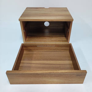 Mesita <span class=keywords><strong>de</strong></span> Noche Moderna <span class=keywords><strong>Flotante</strong></span> <span class=keywords><strong>de</strong></span> Madera con Cajón <span class=keywords><strong>de</strong></span> Almacenamiento para Dormitorio - Product Image 6