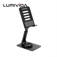 Multi-angle 360 °   Support de téléphone portable en acier réglable, universel, pliable, portable, support de téléphone portable de bureau, anti-rayures, pour la maison et le bureau